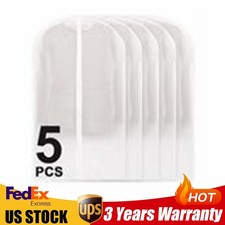 Garment Bags 5 Pcs Closet Storage Bag For Coat Jacket Clear Zipper Clothes Cover