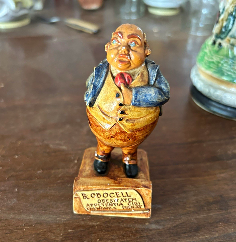 Sebastian Miniatures Robocell Hand Painted Ceramic Figurine Signed 1950 4in