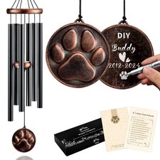 Dog Memorial Gifts for Loss of Dog, 32" Pet Memorial Wind Chimes  Vintage DI...