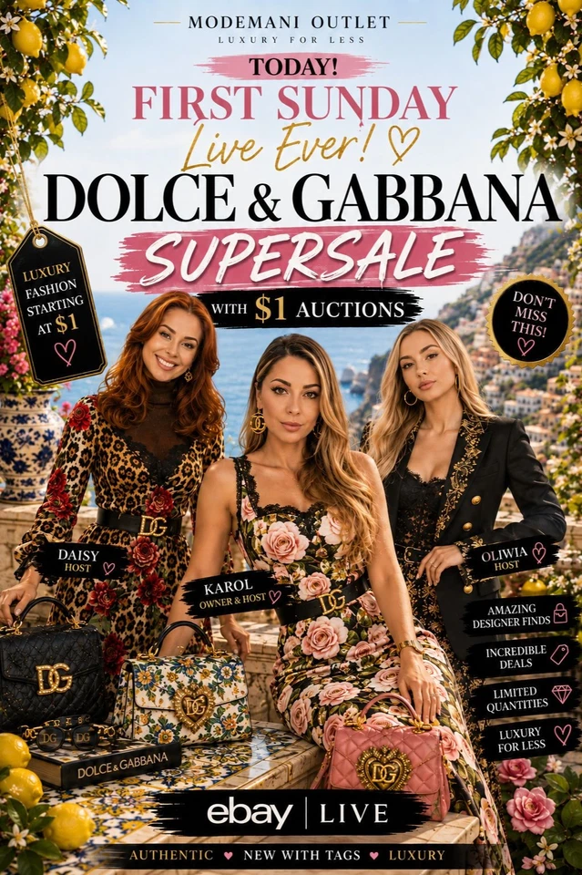 👑 Our First Sunday Live | Dolce & Gabbana SUPER SALE & $1 AUCTIONS