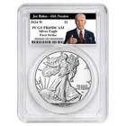 2024-W $1 1-oz Proof American Silver Eagle PCGS PR69DCAM FS Biden 46th