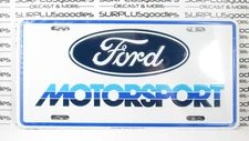 Classic FORD MOTORSPORT 6"x 12" License Plate Tag EMBOSSED Metal Replica