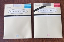 VTG NOS Evan-Picone The Classics Sheer Pantyhose 2pairs M/Long White/Gray
