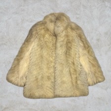 Vintage 1980s Konrad Furs Coat  Arctic Fox Mobster Avant Garde Regency