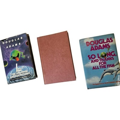  HITCHIKERS TRILOGY SCI-FI BOOKS By Douglas Adam's LOT OF 3