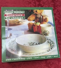 Lenox Christmas Melamine Child 3 piece place setting, Sealed, Unopened, orig Box