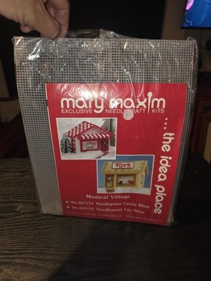 Mary Maxim Plastic Canvas Musical Needlepoint Village Kit - Candy Shop 027174