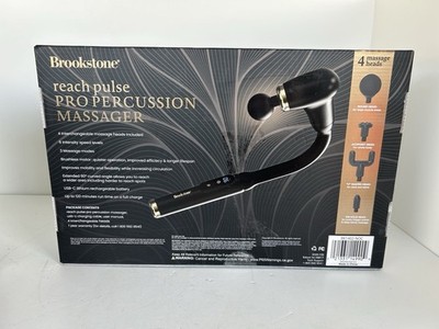 Brookstone Reach Pulse Pro Percussion Massager Cordless Rechargeable Open Box