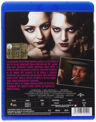 henry & june (blu ray) BluRay Italian Import (Blu-ray) Uma Thurman Kevin Spacey - Bild 3 von 3