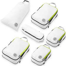 6PC Compression Packing Cubes for Travel, Lightweight Packing Cubes Set-Carry-On