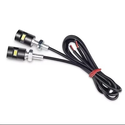 🙂 🙂 Paire MINI LED MOTO LUMIÈRE PLAQUE AUXILIAIRE BLANCHE MOTO VOITURE - Photo 1/4