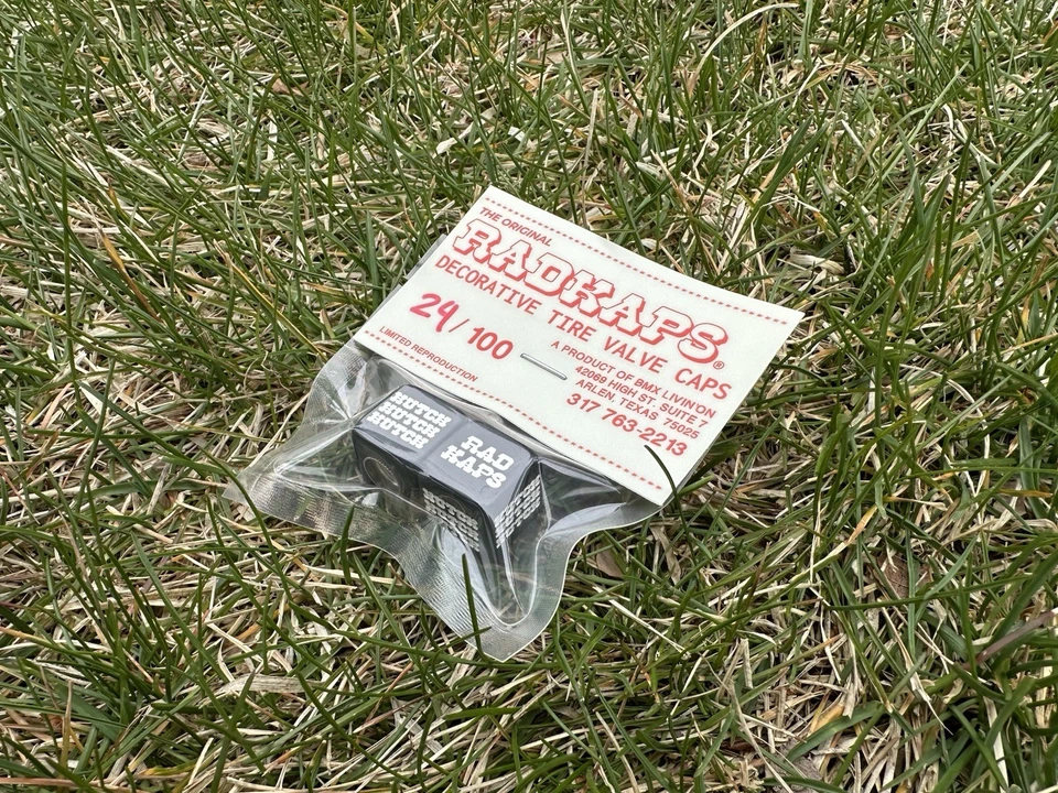 NEW! Hutch RADKAPS BLACK Valve Cap Reproduction Old School BMX Vintage RAD KAPS - Image 3 of 4