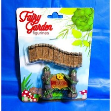 Fairy Garden Woodland Welcome Sign and Fence DIY Yard Art Fairy Forest