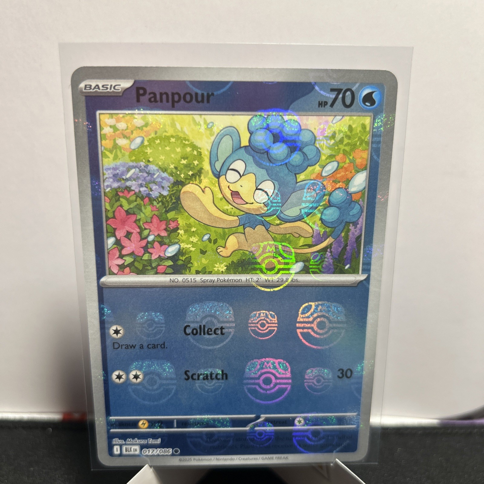 Panpour 017/086 - (Master Ball Pattern) - Pokemon SV: Black Bolt ENGLISH NM