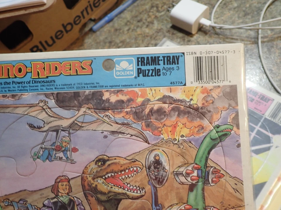 Vintage Mattel Golden 1988 Dino Riders Frame-Tray Puzzle #4577A - Image 4 of 4