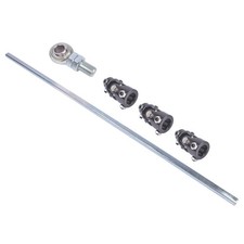Steering Box 3x Black U Joint 36 Steel Steering Shaft 34 Zinc Support Bearing