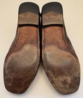 COLE HAAN WOMENS VTG.  US 8.5 B  LOAFER BLK/BRN/ WOVEN SOFT LEATHER WITH TASSELS — photo 6
