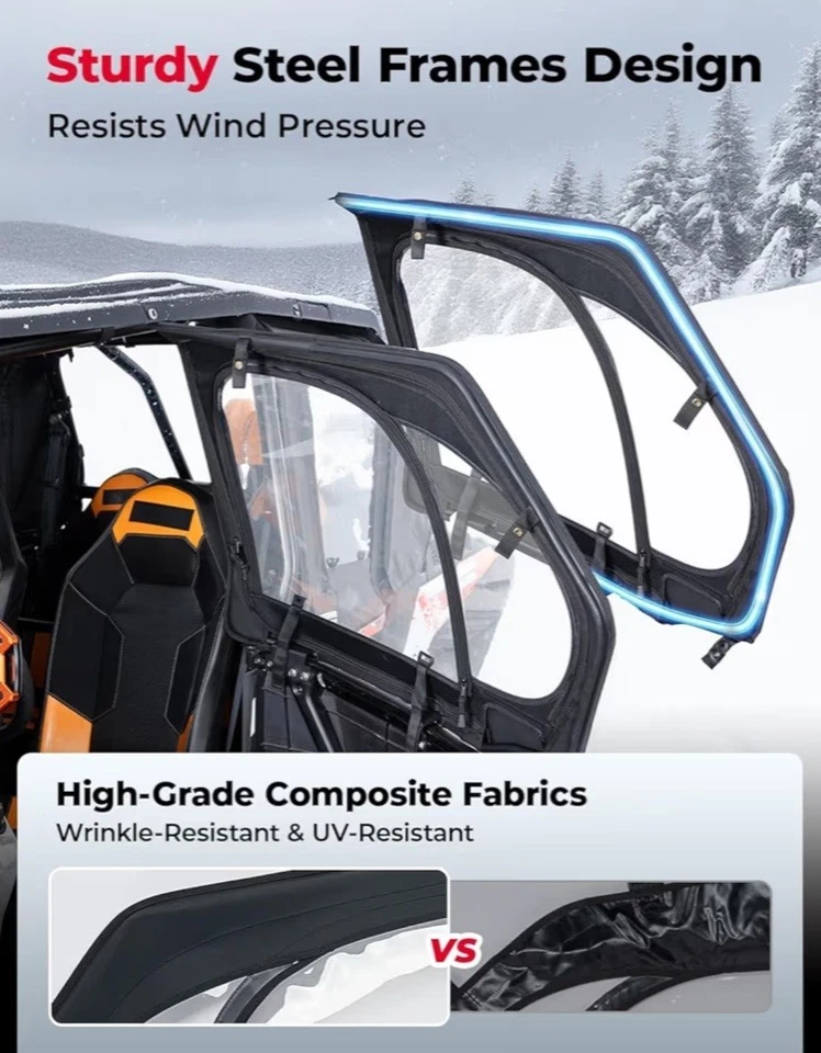 Cerradura de cabina puertas superiores con marco de puerta de acero compatible con 2019-2023 NUEVO Foto 4 de 4