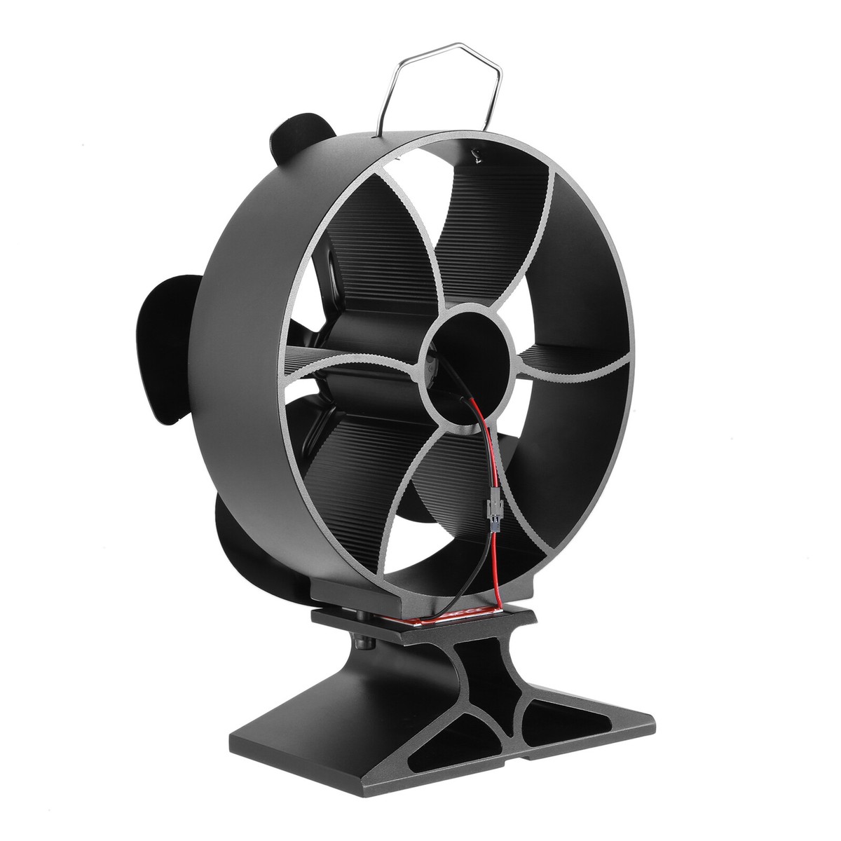 5-Blades Heat Powered Fireplace Fan Silent u0026 Heat-resisting with  Thermometer | eBay