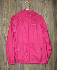 Columbia Womens Size Small Hooded Jacket Windbreaker Pink Print Lightweight