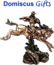 8 1/2" NEW Western COWBOY Bronze Bucking BRONCO Southwest COLLECTIBLE Figurine