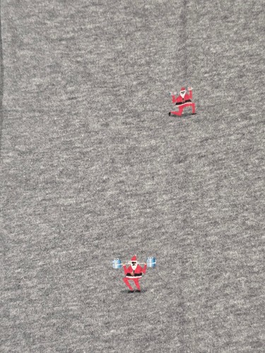 Old Navy Men Soft Washed T-Shirt Heather Gray Tiny Santas Short Sleeve Size M - Picture 6 of 14
