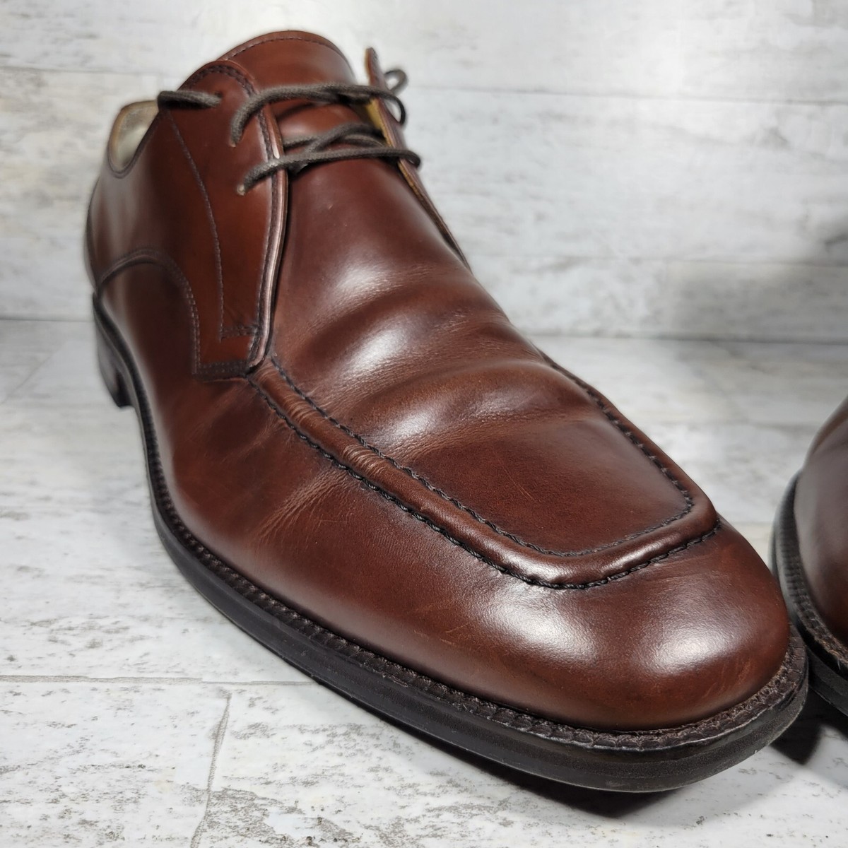 Cole Haan Eaton Apron Toe Lace Up Oxford Dress Shoes Mens 8M Brown C07138 Cole Haan Mens Brown Eaton Apron Toe Derby C07138 Lace Up  main image 4