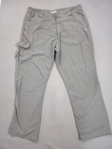 Womens Craghoppers Trousers Size 18 R Grey Walking Nosilife Anti Mosquito - Afbeelding 1 van 8