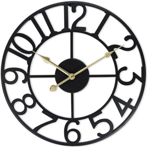 Extra Large Roman Numerals Skeleton Wall Clock Big Giant Open Face Round Clocks - Picture 69 of 107