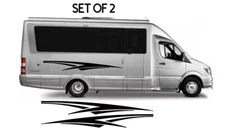 (2) RV Car Truck Pontoon Boat Trailer Side Accent Decals Graphics Stripes V2