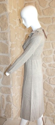 Robe En Cachemire 100% Terry Lane - Taille XL, Grise, Mi-longue, Neuf Avec étiquettes