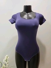 Shapellx Bodysuit Purple Built In Bra Size Xs/S..