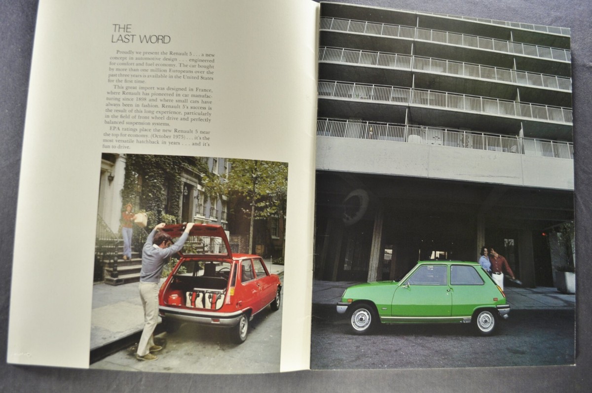 1976 Renault 5 Catalog Brochure TL GTL Sedan Nice Original 76 | eBay