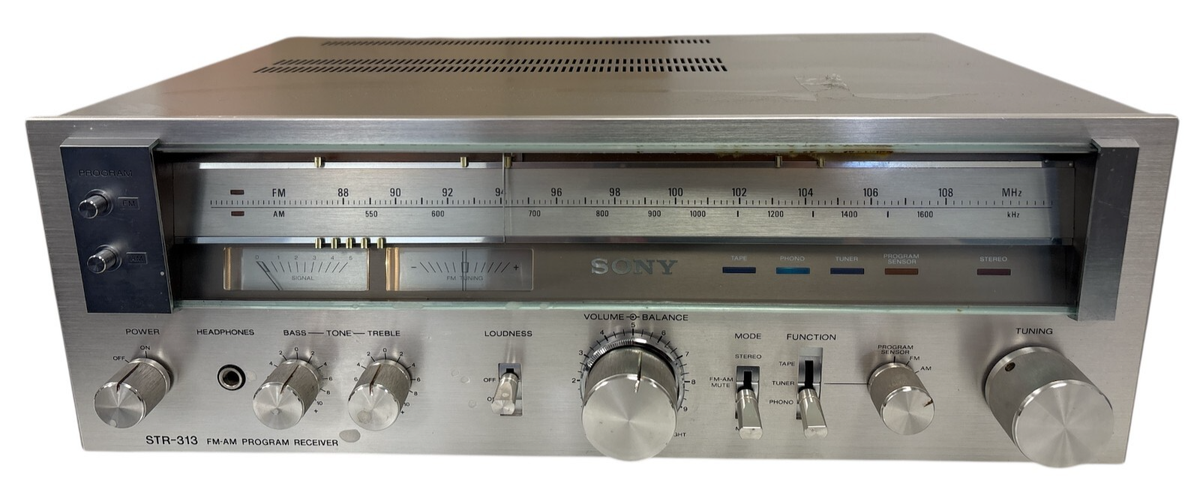 SONY STR-313 AM-FM STEREO RECEIVER WITH PROGRAM SENSOR | eBay