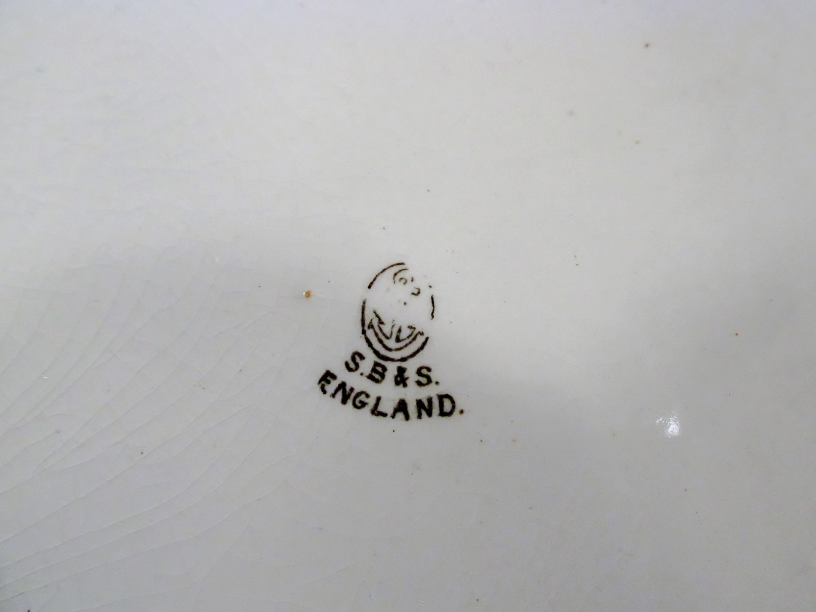 Antique SAMPSON BRIDGWOOD Anchor SBS Ironstone INDIAN TREE 15.75" Oval Platter