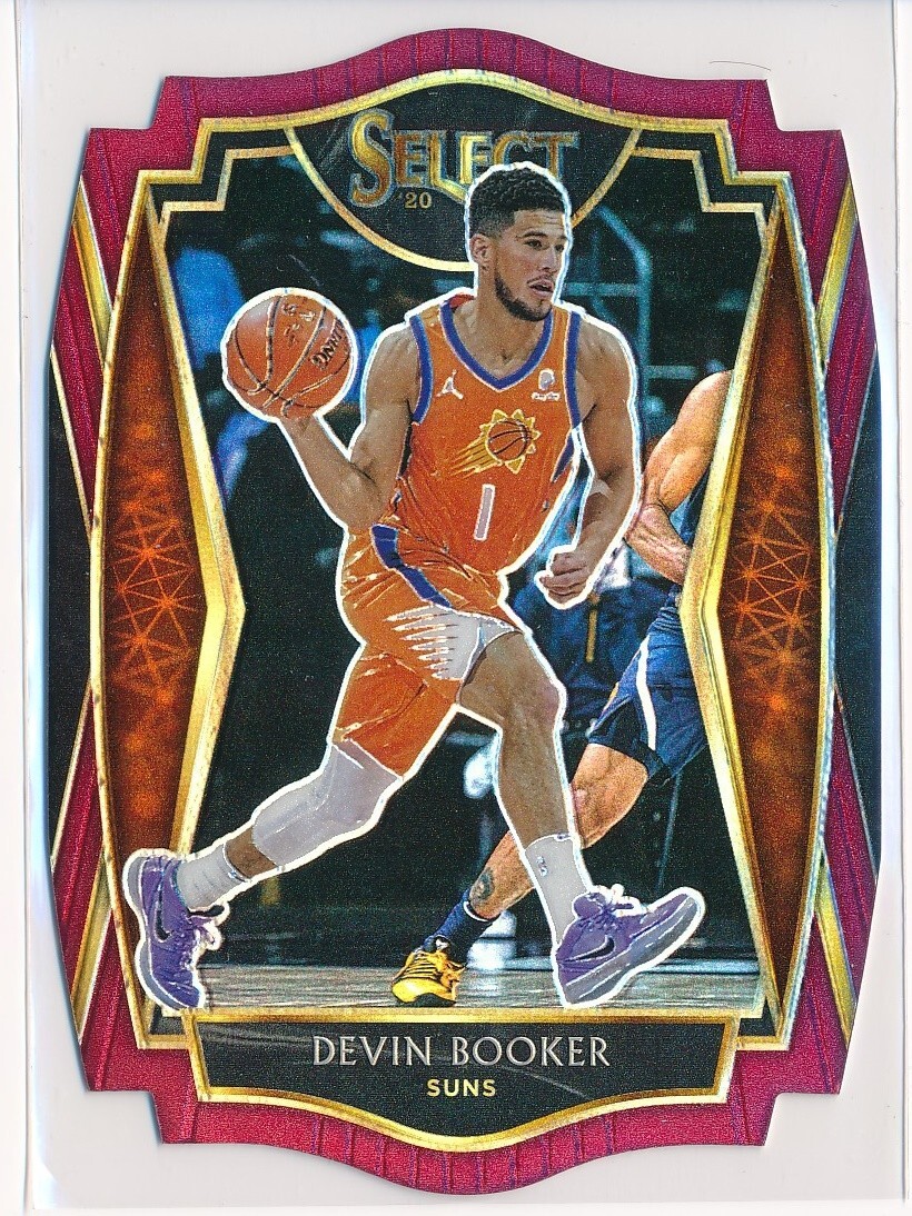 2020-2021 Panini Select Premier Level Red Prizm Die- Cut #121 Devin Booker /175