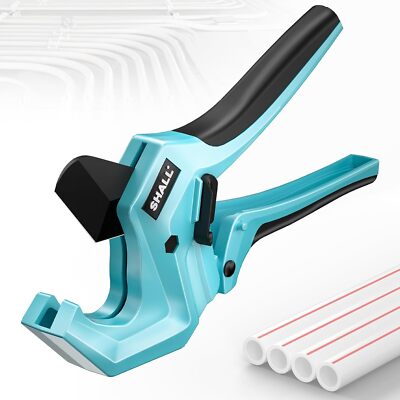 PVC Pipe Cutter, Cuts up to 1-5/8 , Heavy-Duty Aluminum Ratchet Pipe Cutter Tool
