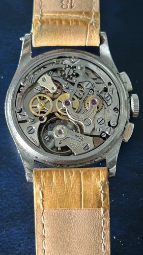 Lemania Chronograph Tricompax Vintage Cal. 27CHRO-C12 Extremely Rare - Foto 12 di 19