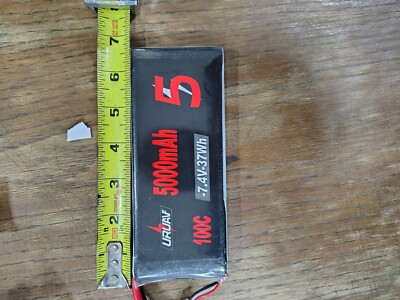 URUAV 5000mAh 7.4V 100C 37Wh LIPO Lithium Battery With XT60 connector Extra Thin