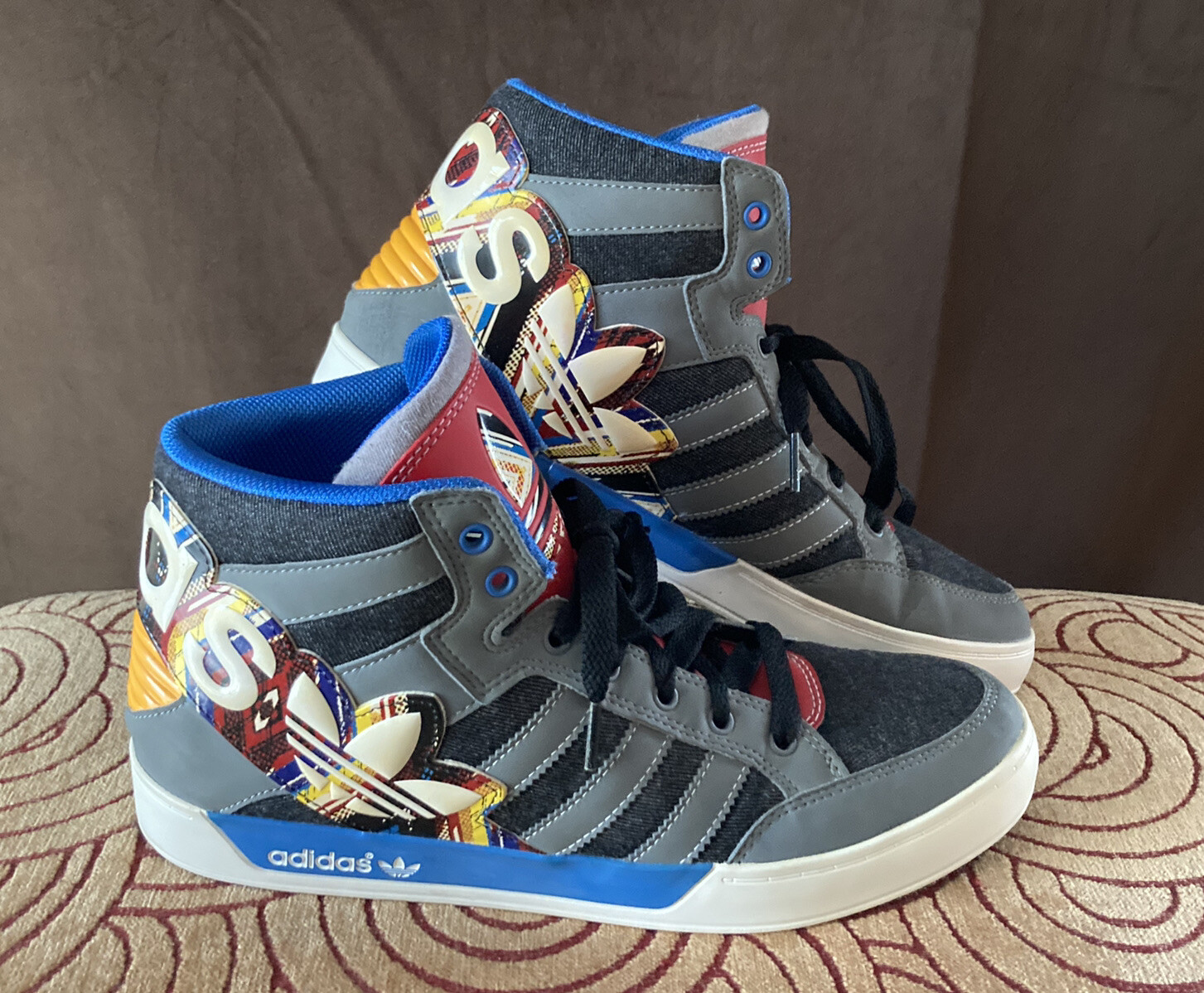 adidas retro basketball trainers mens