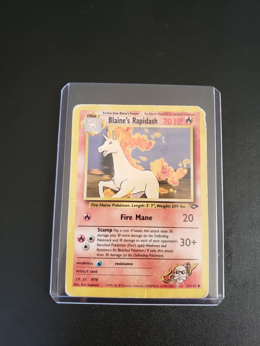 blaine's rapidash pokemon card value - Gym - Gym Challenge - Fire Rarity Rapidash [Trading Card Game Classic]