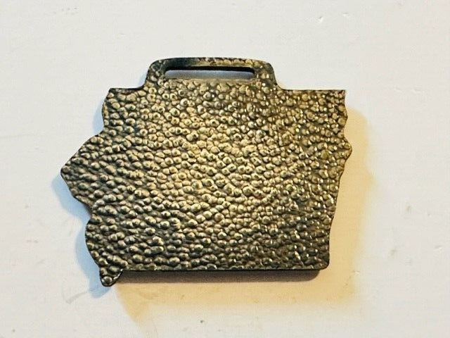 Porte-montre En Laiton Vintage Cedarapids Iowa Mfg Co - Objet Pub Ancien