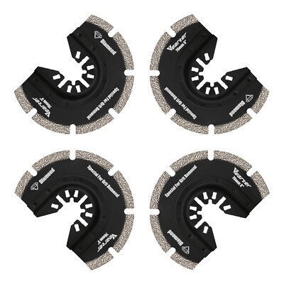 4PCS 76mm Diamond Oscillating Multitool Saw Blade for Soft Tile Grout Removal