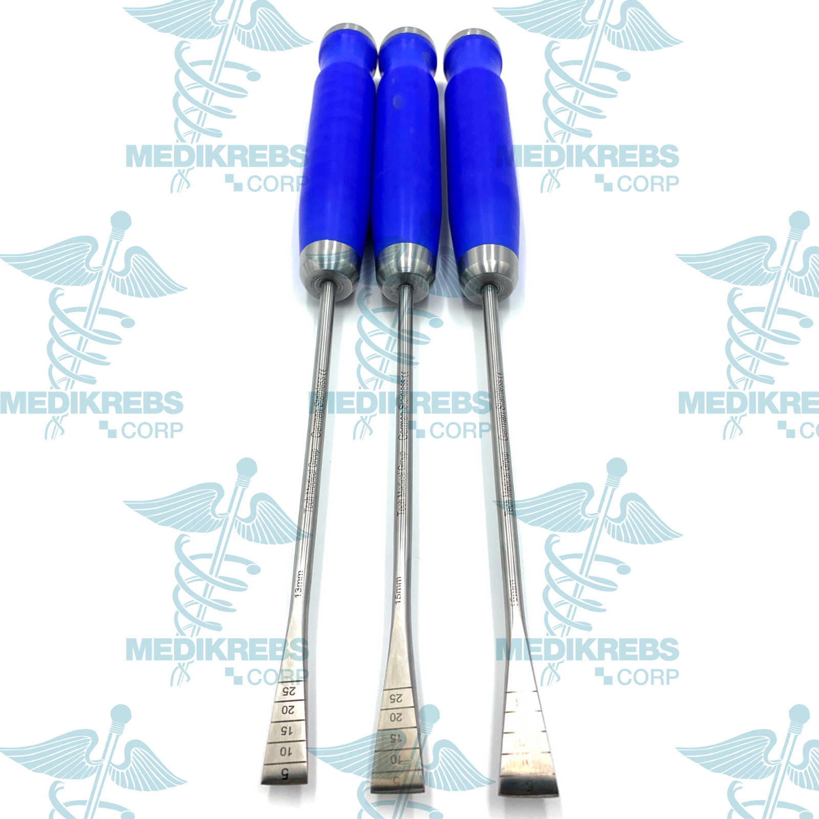 3 Pc Bone Osteotome 13 mm, 15 mm, 16 mm x 33 cm OR Grade German Steel ...
