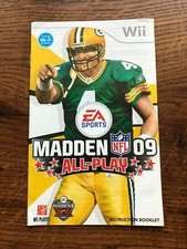Madden 09 Favre All Play NFL Football 2009 Nintendo Wii Instruction Manual Only
