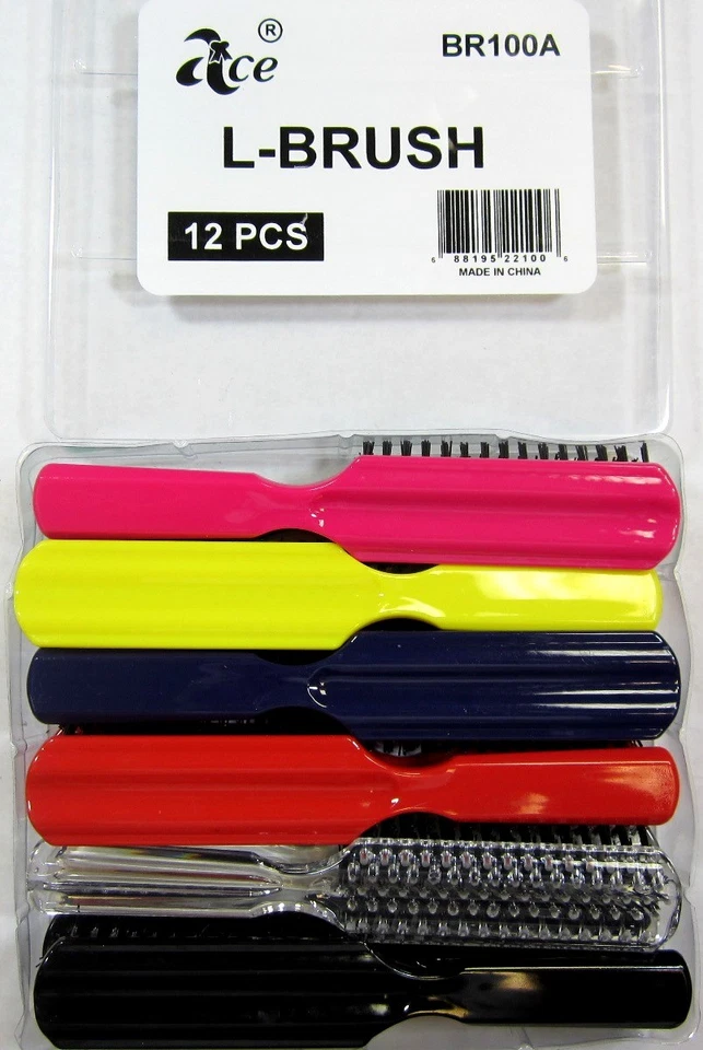 Cepillo de peinado de plástico "8 pulgadas de largo" *COLOR ALEATORIO*, cerdas de nylon BR100A Foto 4 de 4