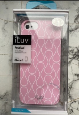 iPhone 5 Schutzhülle Handyhülle Case iLuv Festival Rosa-Weiß