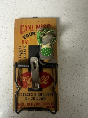Vintage McGill Metal Products Cant Miss Four Way Rat Trap Mouse Rodent