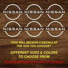x6 NISSAN Logo Vinyl Decal Wheel Car Window Sticker