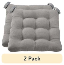 Mainstays Textured Chair Seat Pad (Chair Cushion), Gray Color